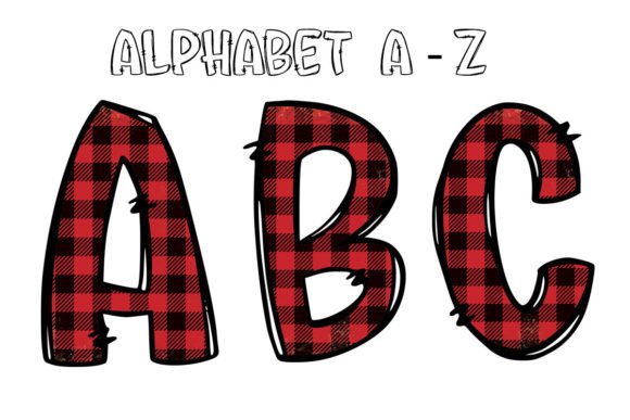 Alphabet Letters Doodle Christmas Red Review