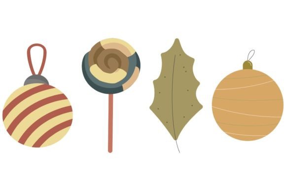 Christmas Abstract Art Illustrations for Digital Product Creators