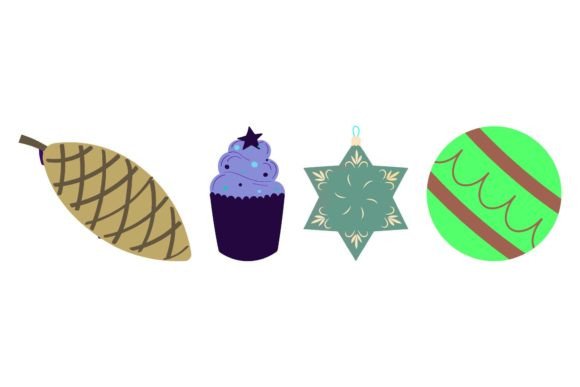 Christmas Baubles Art Design Illustrations for Digital Sellers