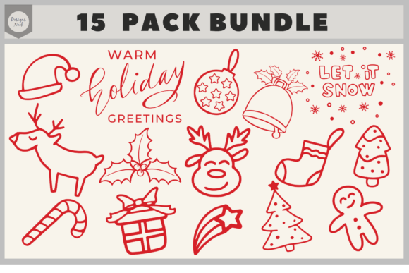 Christmas Doodle SVG for Local Business Branding