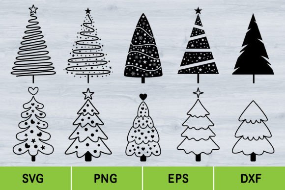Christmas Tree SVG Illustration for Local Branding