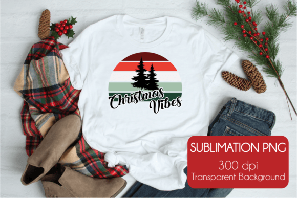 Christmas Vibes Sublimation PNG for Local Branding