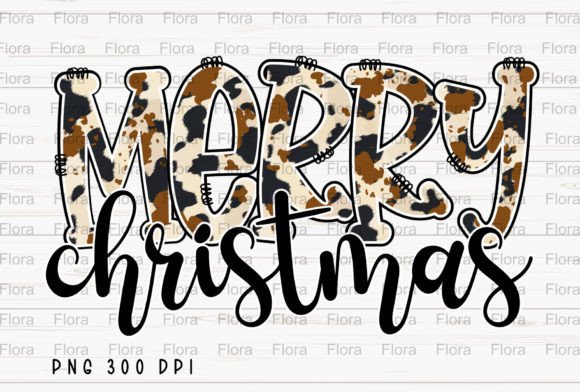 Cowhide Merry Christmas Hand Drawn PNG Review