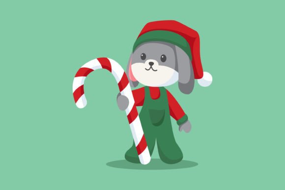 Cute Christmas Bunny Design Illustration for Festive Branding