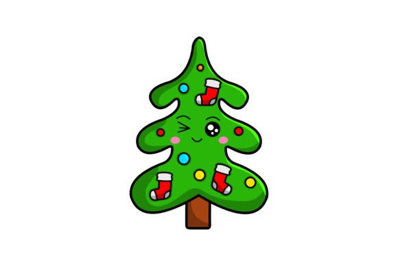 Cute Christmas Character Tree: A Review of Seasonal Illustrations