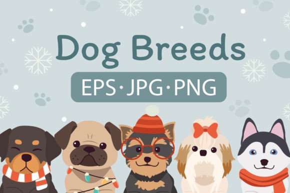 Dog Christmas Set 04: Premium Illustrations for Modern Publishing