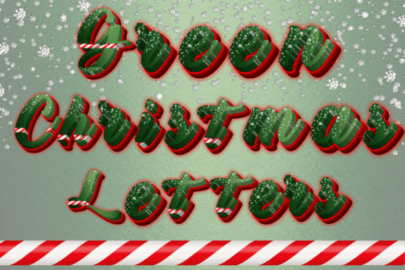 Green Christmas PNG Letters Review