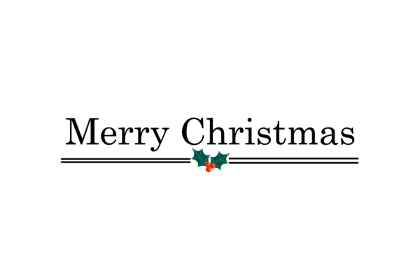 Merry Christmas Flat Text Review for Illustrations