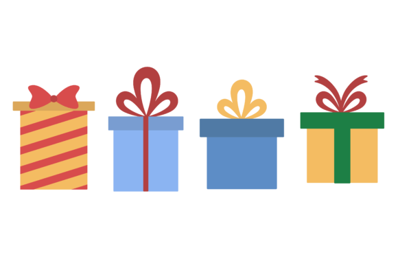 Merry Christmas Set Holiday Vector Illustrations