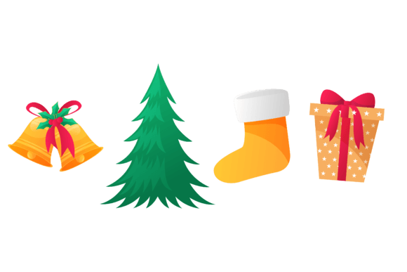 Set Christmas Decoration Illustrations for Festive Design Projects