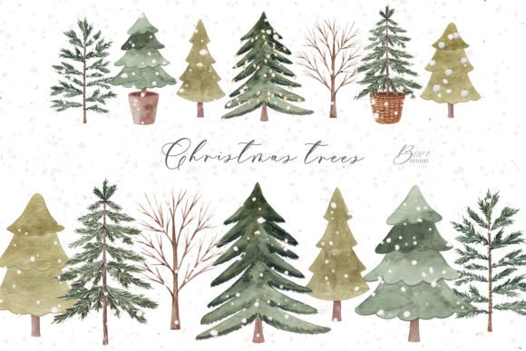 Watercolor Christmas Trees: A Seller's Review of Festive Illustrations